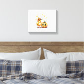 Niedlich Halloween Chick Pumpkin Leinwanddruck (Insitu (Schlafzimmer))