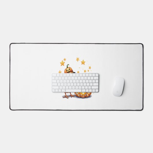 Niedlich Halloween Chick Pumpkin Schreibtischunterlage (Tastatur & Maus)