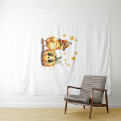 Niedlich Halloween Chick Pumpkin Wandteppich (Beispiel (Horizontal))