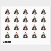 Niedlich Halloween Chicken Vampire Quadratischer Aufkleber (Blatt)