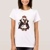 Niedlich Halloween Chicken Vampire T-Shirt (Vorderseite)