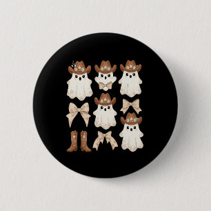Niedlich Halloween Cowboy Ghost Button