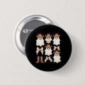 Niedlich Halloween Cowboy Ghost Button (Vorne & Hinten)