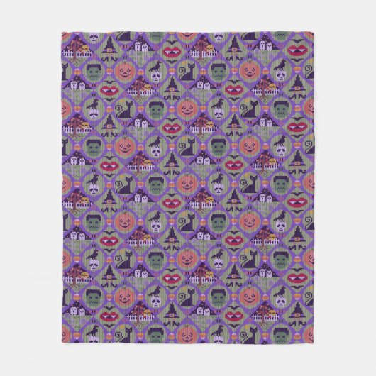 Niedlich Halloween Fleecedecke (Vorderseite)