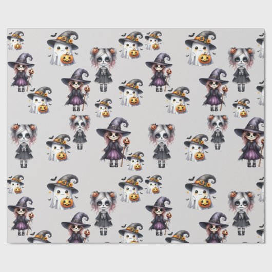 Niedlich Halloween Geschenkpapier (Flach)