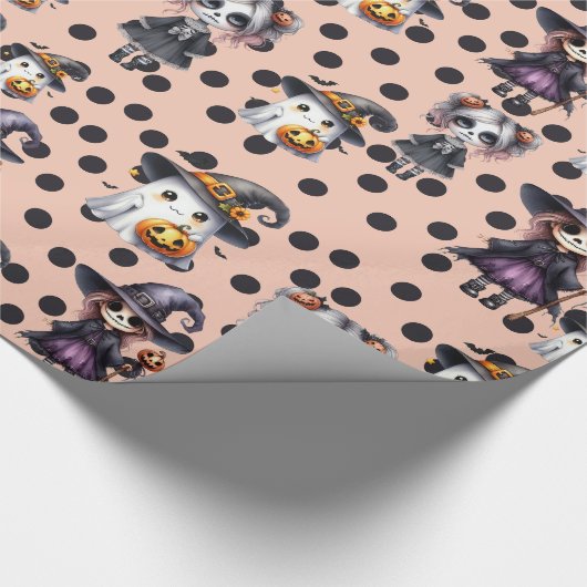 Niedlich Halloween Geschenkpapier (Ecke)