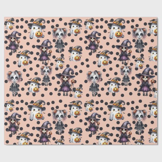 Niedlich Halloween Geschenkpapier (Flach)