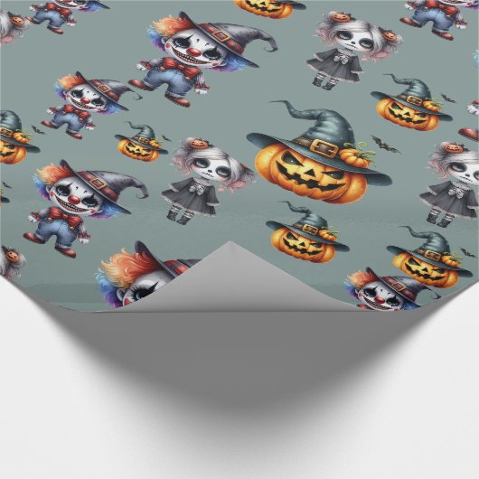 Niedlich Halloween Geschenkpapier (Ecke)