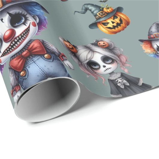 Niedlich Halloween Geschenkpapier (Rolleneckpunkt)