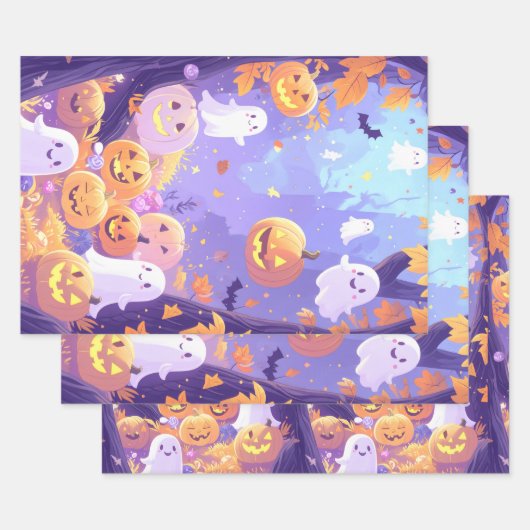 Niedlich Halloween Geschenkpapier Set (Set)