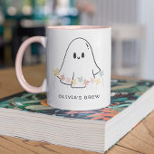 Niedlich Halloween Ghost Floral Tasse