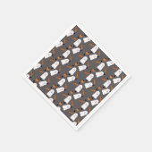 Niedlich Halloween Ghost Ghoul Orange Gray Confett Serviette (Ecke)