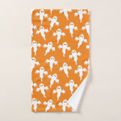 Niedlich Halloween Ghost Orange Badhandtuch Set (Handtuch)