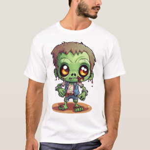 Niedlich Halloween Green Zombie Boy T-Shirt