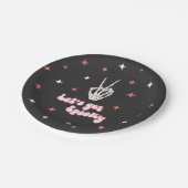 Niedlich Halloween Groovy Skeleton Pappteller (Schrägansicht)