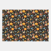 Niedlich Halloween | Hexen Pumpkins Geister Spuk Geschenkpapier Set (Vorderseite 2)