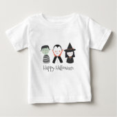 niedlich Halloween Hexenvampire Baby T-shirt (Vorderseite)
