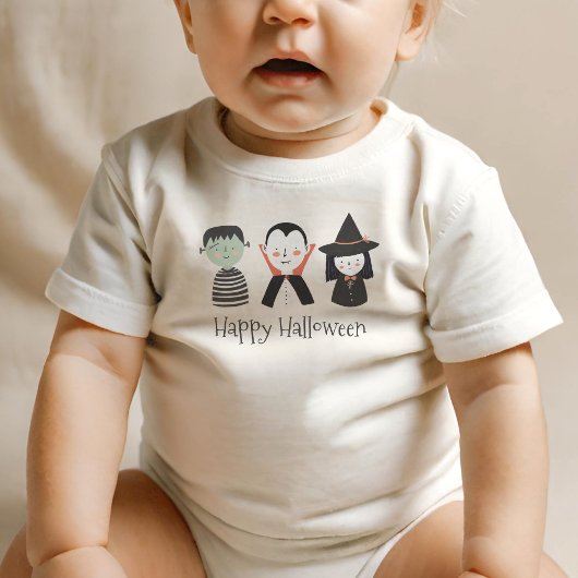 niedlich Halloween Hexenvampire Baby T-shirt
