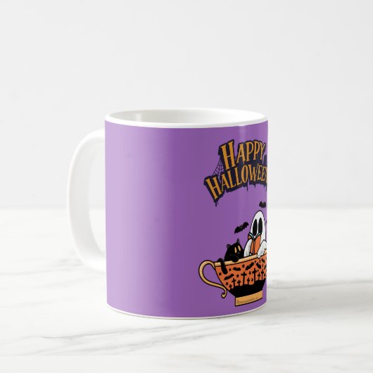 Niedlich Halloween Kaffeetasse (Vorderseite Links)
