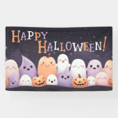 Niedlich Halloween Kawaii Ghost Banner (Horizontal)