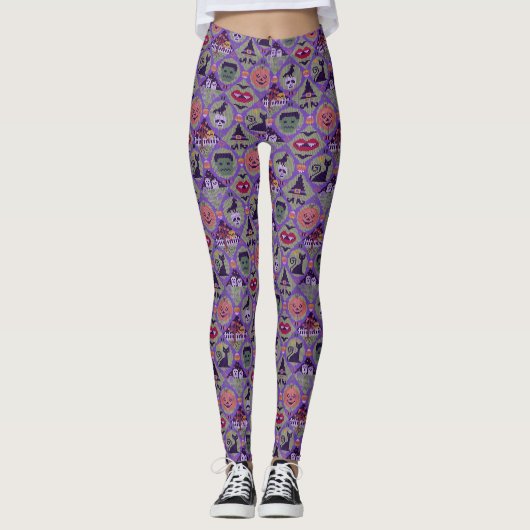 Niedlich Halloween Leggings (Vorderseite)