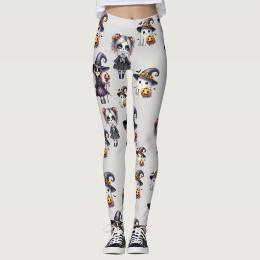 Niedlich Halloween Leggings (Vorderseite)