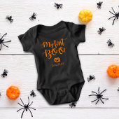 Niedlich Halloween Mein erster Boo Pumpkin Name Baby Strampler