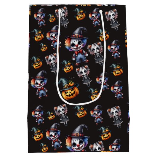 Niedlich Halloween Mittlere Geschenktüte (Rückseite)