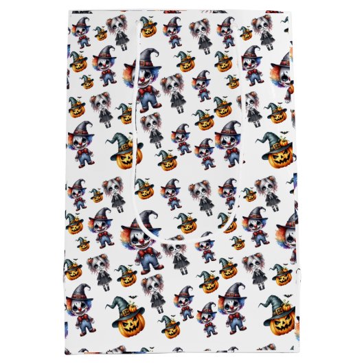 Niedlich Halloween Mittlere Geschenktüte (Rückseite)