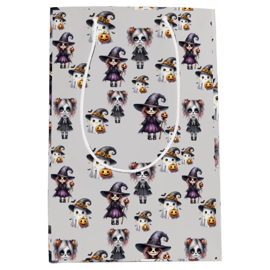 Niedlich Halloween Mittlere Geschenktüte (Vorderseite)
