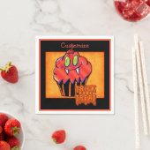 Niedlich Halloween Orange Vampire Cupcake Napkins Serviette (Beispiel)