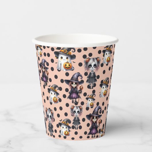 Niedlich Halloween Pappbecher (Vorderseite)