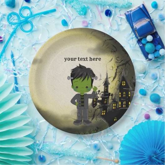 Niedlich Halloween-Party Frankenstein Pappteller (Party)