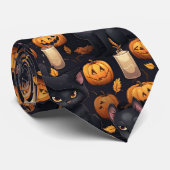 Niedlich Halloween Pattern Necktie Krawatte (Gerollt)