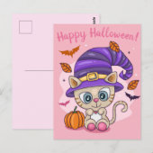 Niedlich Halloween Postkarte (Vorne/Hinten)