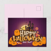 Niedlich Halloween Postkarte (Vorne/Hinten)