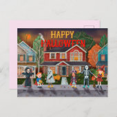 Niedlich Halloween Postkarte (Vorne/Hinten)