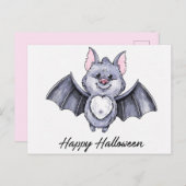 Niedlich Halloween Postkarte (Vorne/Hinten)