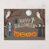 Niedlich Halloween Postkarte (Vorderseite)
