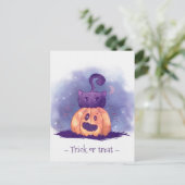 Niedlich Halloween Postkarte (Stehend Vorderseite)