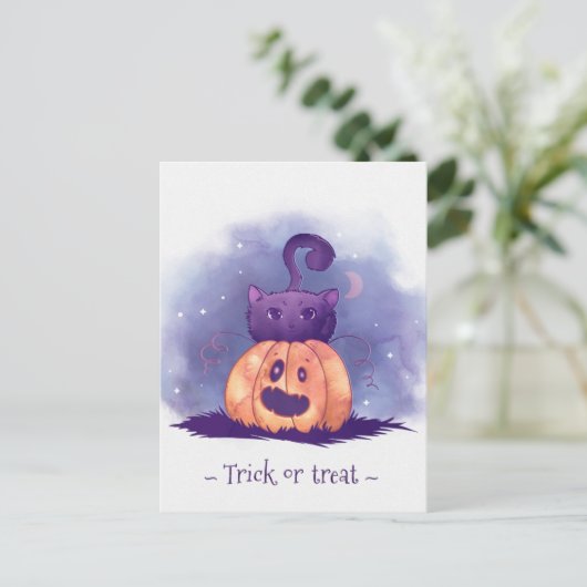Niedlich Halloween Postkarte (Stehend Vorderseite)