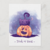 Niedlich Halloween Postkarte (Vorderseite)