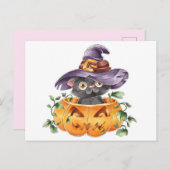Niedlich Halloween Postkarte (Vorne/Hinten)