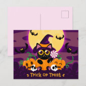 Niedlich Halloween Postkarte (Vorne/Hinten)