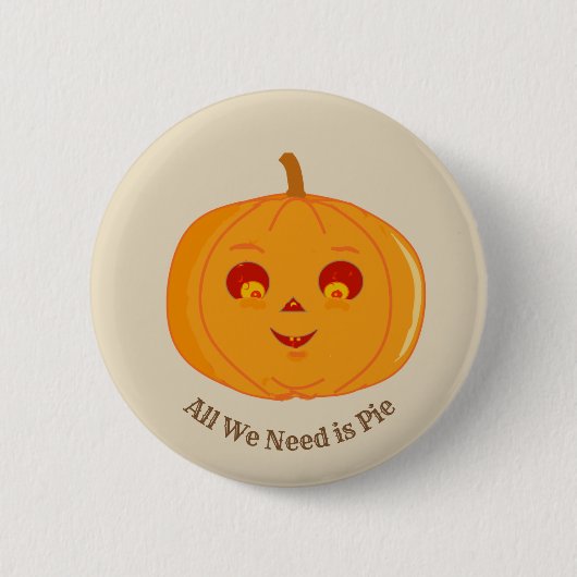 Niedlich Halloween Pumpkin Button (Vorderseite)
