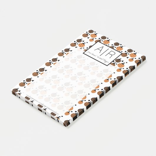 Niedlich Halloween Pumpkin Confetti Post-it Klebezettel (angewinkelt)