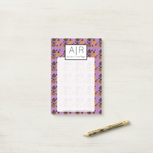 Niedlich Halloween Pumpkin Confetti Post-it Klebezettel (Auf Schreibtisch)