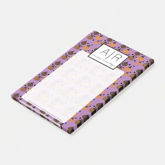 Niedlich Halloween Pumpkin Confetti Post-it Klebezettel (angewinkelt)