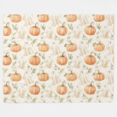 Niedlich Halloween Pumpkin Ghost Fleecedecke (Vorderseite (Horizontal))