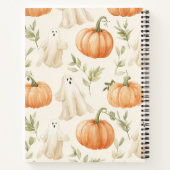 Niedlich Halloween Pumpkin Ghost Notizblock (Rückseite)